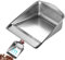 Kehrschaufel aus Edelstahl, breite kleine Kehrschaufel, robuste Kehrschaufel, tragbare Metallkehrer, Haushaltsreinigungswerkzeug für Tierhaare, Hartholzboden, Camping