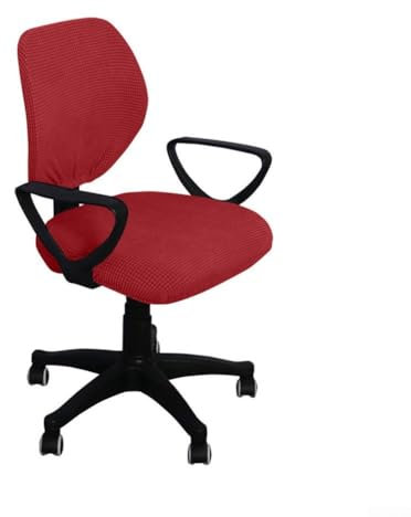 Charming For Polar Fleece Plaid Bürostuhlhussen verbessern Komfort und Ästhetik Ihres Raumes (Burgunderrot)