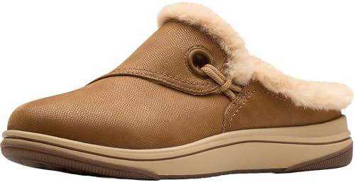 Clarks Women's Breeze Myth CloudSteppers Clog, Dark Tan, 7