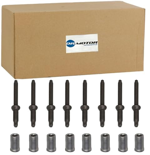8x Stiftschrauben + Muttern Einspritzdüse | DRM0559S passend für + 1.6 Hdi