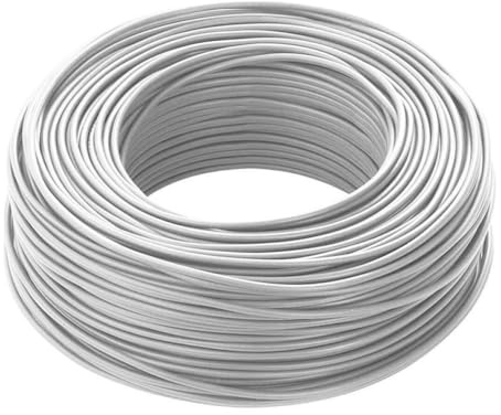 cordina, cavo elettrico, 100 metri, 1,5 mmq mm2, 1x1,5 mm, colore bianco, in rame, filo unipolare, conforme CPR, FS17, ideale per ristrutturazioni impianto elettrico per case e appartamenti