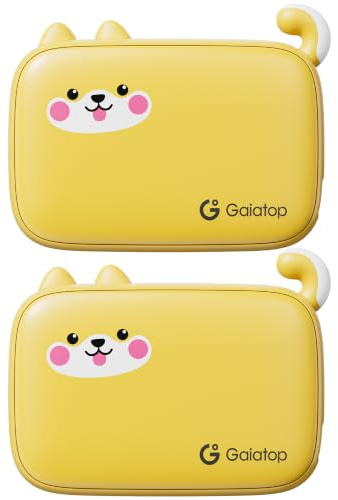 Gaiatop Rechargeable Hand Warmers 2-Pack, 1.6 cm Ultra-Slim Pokect Warmers | Reusable Electric Hand Warmers, Winter Walking Golf Accessories, Stocking Fillers Gadgets, Secret Santa Gifts for Women Teens