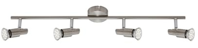 Briloner Leuchten Deckenstrahler, LED Lampe, Deckenlampe, LED Strahler, Deckenleuchte, Wohnzimmerlampe, Spots, Deckenleuchte Wohnzimmer, Deckenspot, Deckenbeleuchtung, schwenkbar 2907-042 Matt-nickel 35 EU Weit