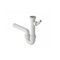 Geberit Siphon für Einzelspülbecken, Edelstahl, 11/2 Zoll (139,7 mm) x 40 mm, Polypropylen, Flachwaschmaschine, Flach, Standard, Silber