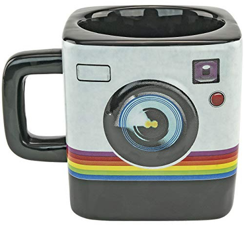 Fairly Odd Novelties FON-10240 Kaffeetasse mit Sofortdruckfunktion, 266 ml, Schwarz