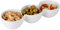 Plat 3 compartiments pour apéritif - En porcelaine blanche