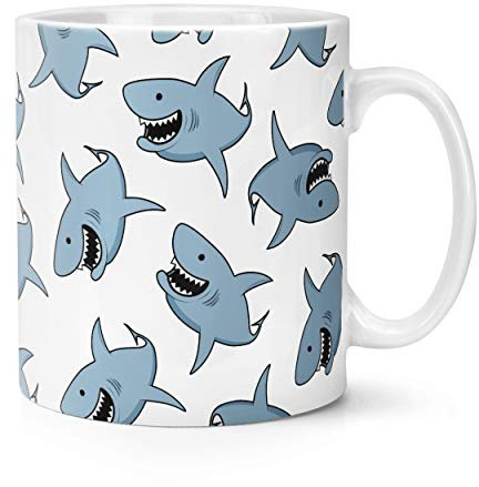 Shark Pattern 10oz Mug Cup