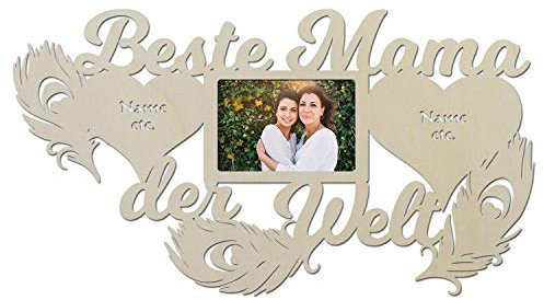 Namofactur Geschenke für Mama I praktische Geschenkidee mit Wunschtext zum Geburtstag Weihnachten Ostern Bilderrahmen 10 x 15 cm (Beste Mama der Welt)