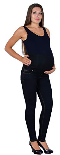 ESRA Schwangerschaftshose Umstandshose Jeans Hose Skinny für Schwangerschaft Maternity J531