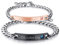 OIDEA Paar Armband Panzerkette Edelstahl: Partner Panzerkette Pärchen Armkette Armbänder mit Gravur Armreif Geschenk für Verliebte Damen Herren Paare Hand in Hand/EIN Leben lang