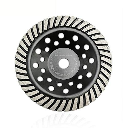 SHDIATOOL Diamond Grinding Cup Wheel 180mm Turbo Row for Marble Concrete Masonry Granite