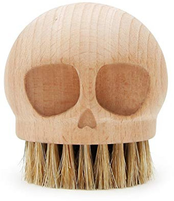 Chupa Reino Unido | Cepillo de Calavera | Cepillo para Zapatos o Botas de Madera | Cepillo de fregado Suave para Limpiar la Cocina | Cepillo de uñas decoración gótica | Regalos de Calavera