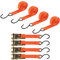 Ballshop 4PC Ratchet Tie Down Strap Set Roof Rack Cargo Trailer Marquee 25mm x 4.5m /15ft