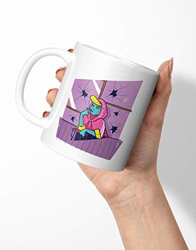 BLAK TEE Slingshot Girl Porcelain Coffee and Tea Mug 330 ml