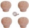 Pieds de Meubles en Bois Massif, Pied Rond, Pied de canapé Pattes de Coffret, Jambes de Cabinet Chevet, Remplacement Pieds pour Pied de Table Basse, Meuble de Télévision, 4Pcs Antidérapant