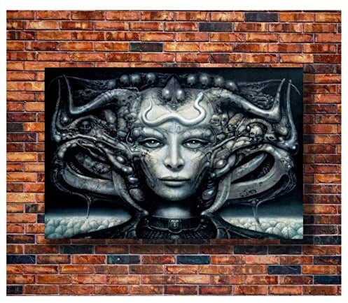 MGSHN Hr Giger Li II Klassische Leinwand Malerei Poster Wandkunst Raumdekor Kunstwerk gedruckt auf Leinwand -24x36 Zoll (60x90cm) Kein Rahmen