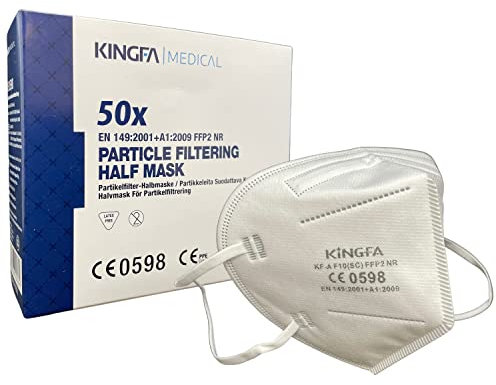 ANHUI Zhongnan FFP2 Masken - geprüft und zertifiziert - Mund-Nasen-Schutz - 5-Schicht-Filtersystem - maximaler Schutz - 50er Set