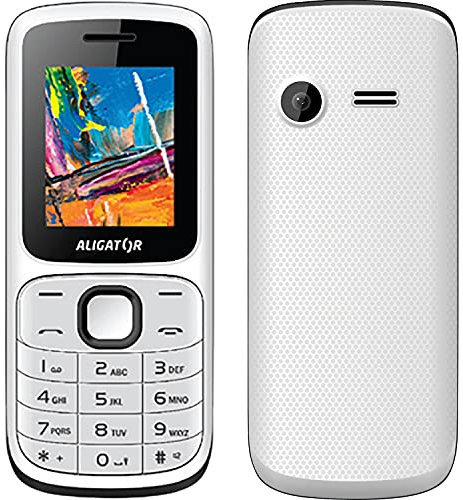 Aligator D210 Dual-SIM (GSM uniquement) Téléphone portable 2G débloqué en usine (blanc) - Version internationale