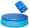 Bâche de piscine ronde de 366 cm avec cordon de serrage pliable et cadre de film d'isolation thermique pour piscine