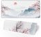 Grand tapis de souris de jeu japonais en fleur de cerisier Sakura avec bords cousus, 3 mm, pour la maison, le bureau, 80 x 30 cm, fleur de cerisier 1