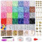 6000 Stück Clay Perlen Set Zum Auffädeln, Gbivbe Perlenset für Armbänder Selber Machen Heishi Perlen Set, 6mm Polymer Clay Beads für DIY Halskette Ohrringe Bastelset für Kinder Erwachsene