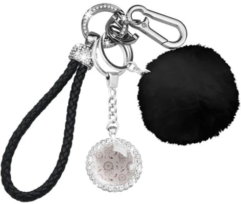 Eslifey Pom Pom Schlüsselanhänger Pädagogisches Sonnensystem Orbits und Planeten Kunstpelz Ball Schlüsselanhänger Flauschiges Zubehör Auto Tasche Charme Frauen Geschenk, Mehrfarbig 2, One Size 3x3cm
