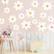 Runtoo Wandtattoo Gänseblümchen Wandsticker Boho Weiße Blumen Blüten Wandaufkleber Kinderzimmer Babyzimmer Wohnzimmer Schlafzimmer Flur Wanddeko