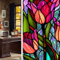 BBTISG 2 Stück Sichtschutz Fensterfolie, 45 x 100cm Fensterfolie Blickdicht Selbsthaftende Sichtschutz Fensterfolie statische Buntglasaufkleber für Zuhause, Büro, Badezimmer (Stil 21)