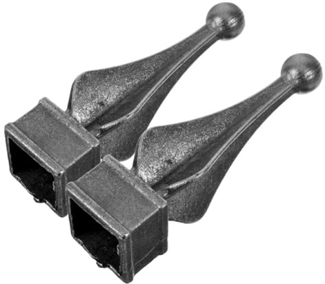 Yardenfun 2 Stücke Schmiedeeisen Zaun Post Kappen Dekorative Zaun Topper Für Zubehör Spitzen Form Finial