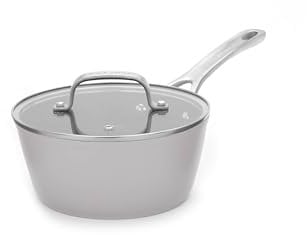 Laura Ashley 18 cm Non Stick Saucepan with Lid - BPA, PFOA-Free Forged Aluminium Cooking Pan 1.9L - Easy to Wash & Oven Safe with 10-Years Guarantee - Multi Hob, Induction Compatible - Dark Dove Grey