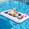 Pawaboo Flotador de Piscina para Perros, Flotador de Piscina Inflable para Mascotas para Perros Medianos y Grandes de hasta 220 Lbs, Balsa para Perros con Asas Dobles Área para Bocadillos, Azul