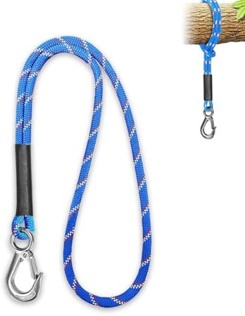 Tutamaz Corde à bascule, 100 cm, pour fixation d'arbre, corde à suspendre, réglable, sangle de fauteuil suspendu avec mousqueton, balançoire d'arbre, fixation pour balançoire, hamac - 1 pièce