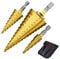 BieMian 3 STK HSS Stufenbohrer Metallbohrer Kegelbohrer Set, 4-12mm 4-20mm 4-32mm Schälbohrer Set Profi Lochbohrer für Holz Kunststoffbohrer Lochfräser Blechbohrer