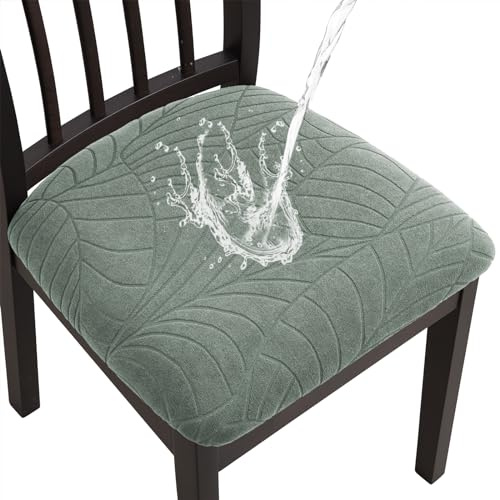 Fuloon Stuhlbezug Sitzfläche 4er Set, Stretch Stuhl Sitzbezüge | Wasserabweisendes, Abnehmbare Waschbar, Bezug für Stühle, für Esszimmer Bankett, Party, Hotel