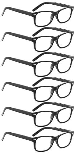 Suertree Lesebrille Herren 6 Pack Rechteckige Leicht Leser Brille Augenoptik Sehhilfe Lesehilfe Damen +1,75X