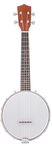 Walfront Ensemble de Banjo à 4 Cordes, en érable et Palissandre, Comprend un Capodastre et un Chiffon de Nettoyage, Idéal pour les Musiciens et les Amateurs de Musique