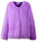 Damen Faux Fur Kunstfell Jacke Kurz Mantel Coat Kunstfell Dick Fell Mantel Einfarbig Slim Fit XL Lila