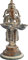 Exotic India Lord Ganesha Lampe, Antik-Optik, Größe: 10,2 x 5,2 x 13,2 cm