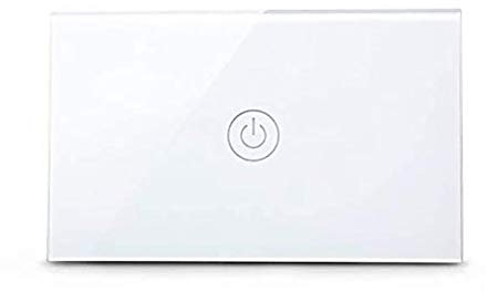 Yagusmart US Interruttore Intelligente Luce Wireless WiFi da Muro, Nessun filo Neutro Richiesto, Compatibile con Amazon Alexa, Google Home e IFTTT(1 gang)
