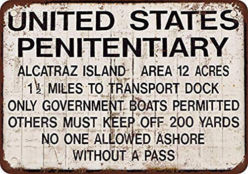 None Brand Alcatraz Prison Blechschild Retro Metall Wanddekor Tin Zeichen Vintage Plaque Wandaufkleber Geschenk Yard Bar Pub Cafe Home Decor
