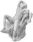 Barberini Faun Sleeping Drunken Satyr, griechische Statue, Skulptur aus gegossenem Marmor