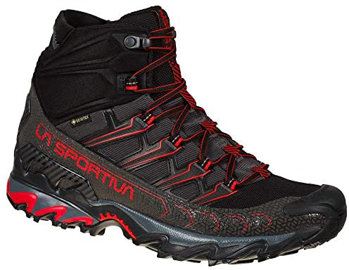 La Sportiva Ultra Raptor II Mid GTX Wanderstiefel für Herren, Schwarz/Rot, 47 EU