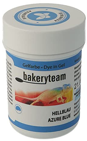 bakeryteam Lebensmittelfarbe Glasurfarbe Icing Colour Gelfarbe Hellblau, 35 g