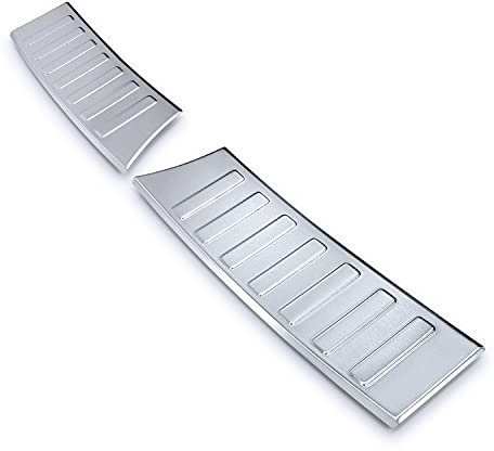 teileplus24 AL183 Ladekantenschutz Aluminium kompatibel mit Opel Mokka B 2021-, Farbe:Silber