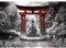 Runa Art Fototapete Buddha Wasserfall 352 x 250 cm Vlies Tapeten XXL Moderne Wandtapete Wohnzimmer Schlafzimmer Rot Grau 9331011c