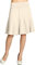 Caspar Damen Midi Sommer Leinenrock Knielang Sommerrock mit Stretch Bund - RO014, Farbe:beige, Mode Größe:L-XL