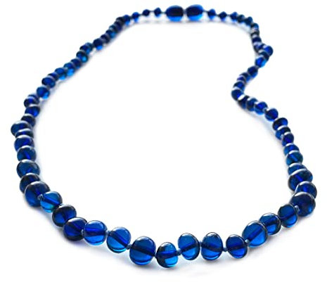 Amberistan Amber Necklace for Women - HandMade Baltic Jewelry for Adult - 18 inch - 100% Genuine