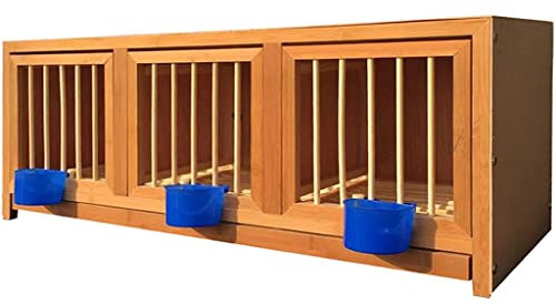 Volieren Bausatz Bambustaube Taubenkäfig, Schublade Vogelkäfig, Multi-Raum Vogelvoliere, Brieftaubenpaarung Pigeon Nistkasten, Essensbox Sittichkäfig (Color : Brown*2, S : 90 * 30 * 35cm)