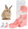 Bouteille d'eau pour Lapin sans Goutte, Fontaine à Eau Suspendue de 500 ML avec Distributeur Automatique d'eau pour Lapin, Chinchilla, Cochon d'Inde, hérisson, Furet(Rose)