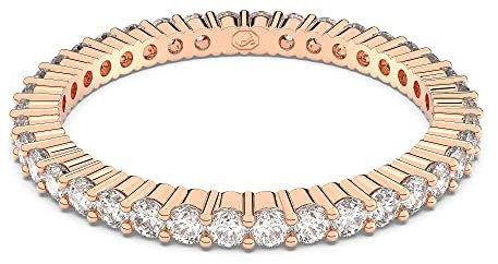 Swarovski Vittore ring, Round cut, White, Rose gold-tone plated, 50